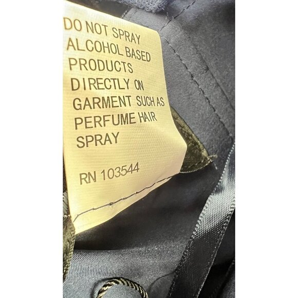 New La Femme Size 14 Lace V Neck A-line Dress Gown - 28053 Navy *rip, stain* - Picture 14 of 16